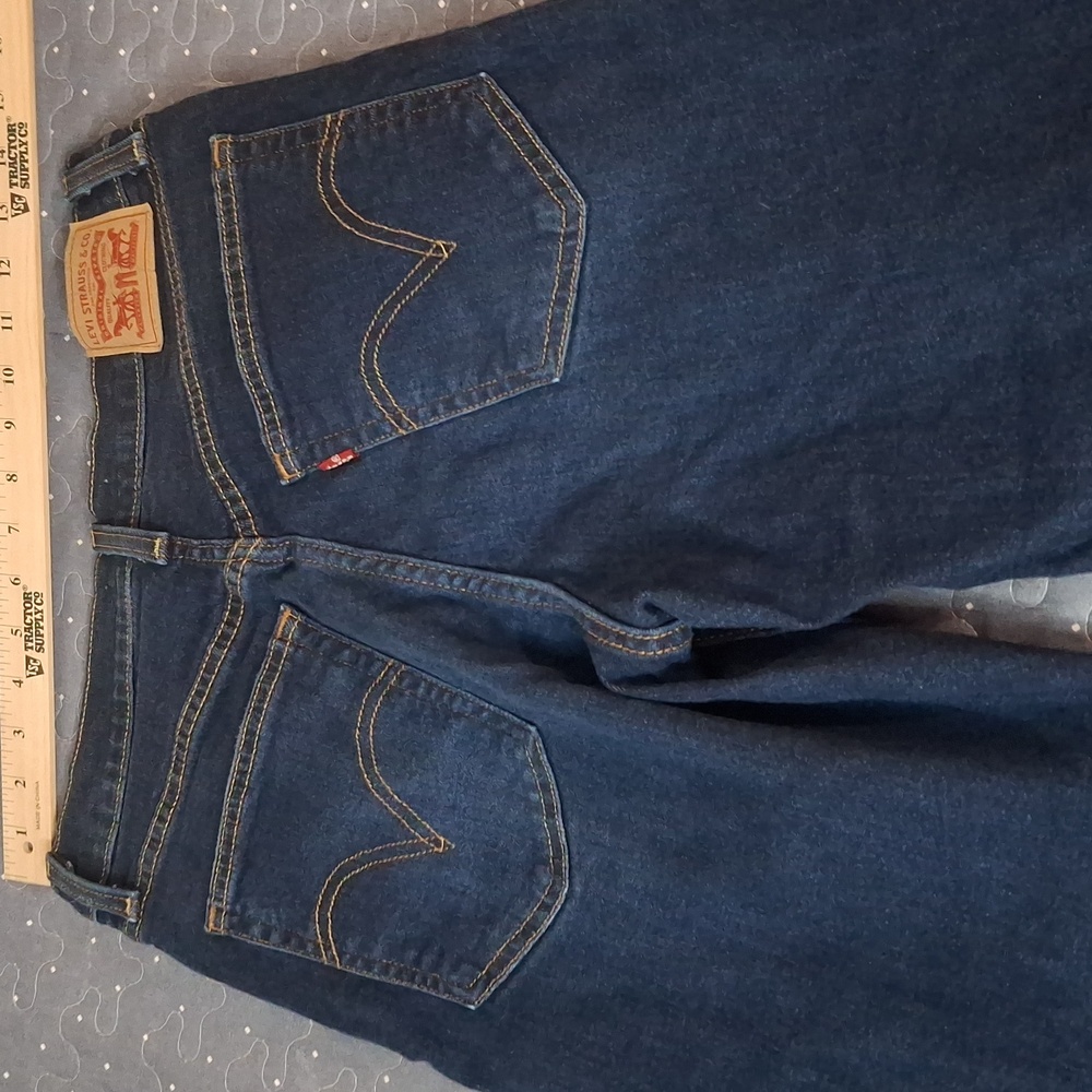 Levi's Women's Straight Leg Jeans - Dark Blue - Picture 5 of 7